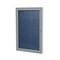 Ghent Enclosed Bulletin Board, 1 Door, Vinyl, 2 ft H x 18 in W, Navy PA12418VX-195 - alternate 1